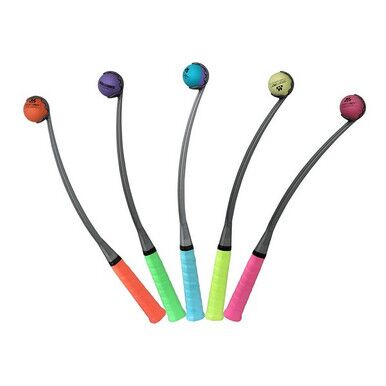 Hundbollkastare | Tennisracketdesign, bekvämt grepp, osorterade färger | Sportspet