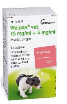 Avmaskningsmedel för hundar | Oral suspension 5 mg/ml + 15 mg/ml | Welpan